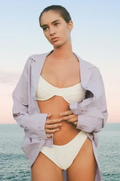 Zulu & Zephyr Balconette Bra Cup Top - Coconut Cheap