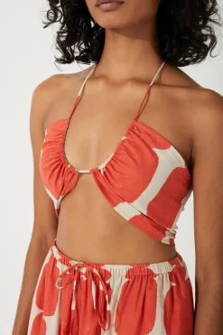 Zulu & Zephyr Block Organic Cotton Halter Top Shop