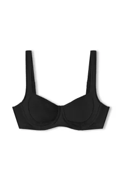 Zulu & Zephyr Bra Cup Top - Black Flash Sale