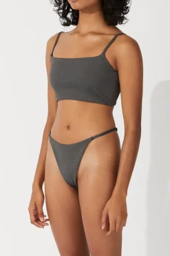 Zulu & Zephyr Charcoal Rib Curve Thong Brief Best Sale