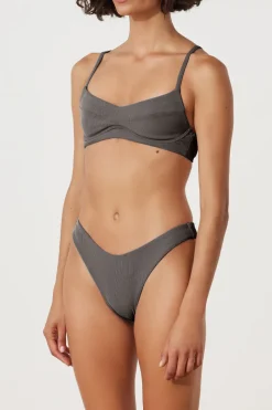 Zulu & Zephyr Charcoal Stripe Curve Brief Discount