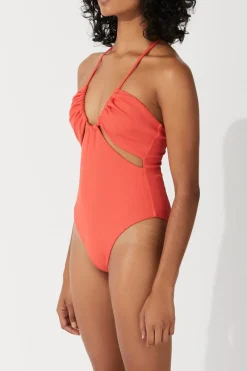 Zulu & Zephyr Chilli Halter One Piece New