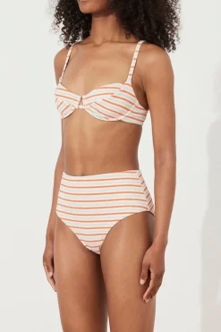 Zulu & Zephyr Chilli Stripe Textured Bra Cup Cheap