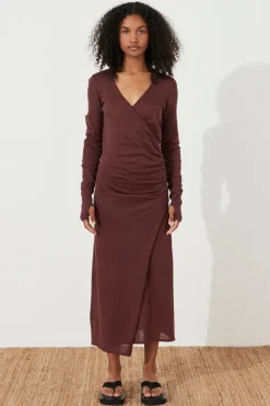 Zulu & Zephyr Currant Gathered Knit Dress Best