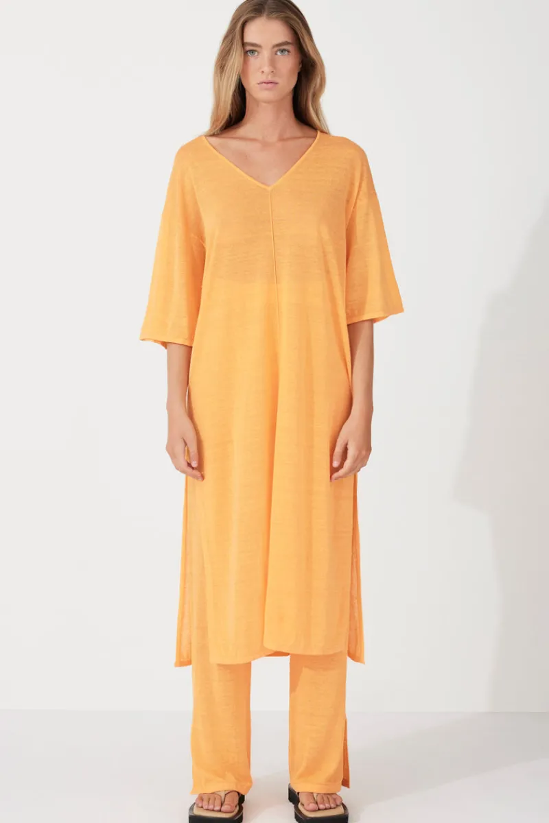 Zulu & Zephyr Golden Organic Linen Blend Knit Pant Shop