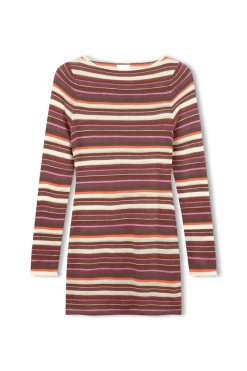 Zulu & Zephyr Golden Retro Stripe Knit Dress Shop