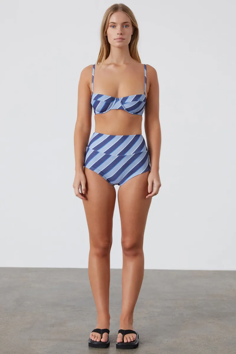 Zulu & Zephyr Horizon Stripe Textured Balconette Bra Cup Online