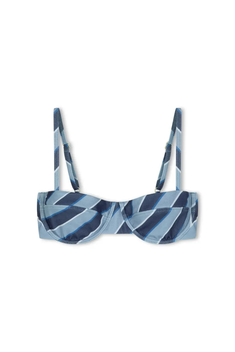 Zulu & Zephyr Horizon Stripe Textured Balconette Bra Cup Online