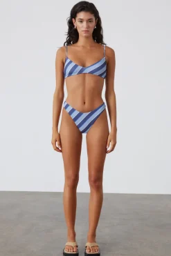 Zulu & Zephyr Horizon Stripe Textured Bralette Outlet