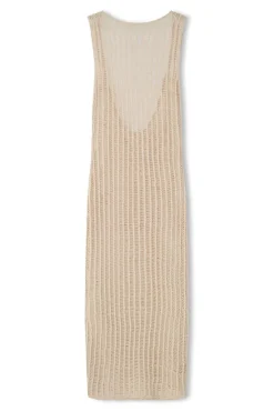 Zulu & Zephyr Husk Cotton Crochet Pullover Dress Fashion