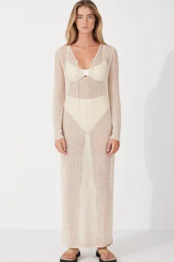 Zulu & Zephyr Husk Lattice Knit Dress Store