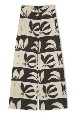 Zulu & Zephyr Iris Palm Linen Cotton Blend Pant Clearance