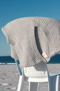 Zulu & Zephyr Marle Rib Knit Vest - Grey Discount