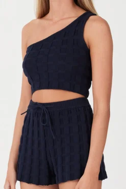 Zulu & Zephyr Midnight Textured Knit Top Flash Sale