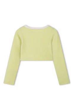 Zulu & Zephyr Mini Stripe Rib Crop Rashie - Citrus Online