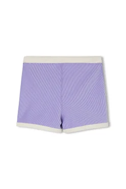 Zulu & Zephyr Mini Stripe Rib Surf Short - Grape Fashion
