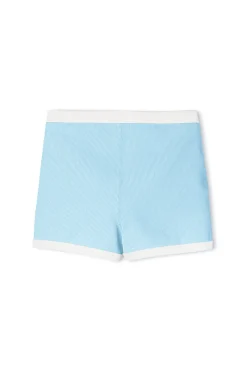 Zulu & Zephyr Mini Stripe Rib Surf Short - Shallow Blue Shop