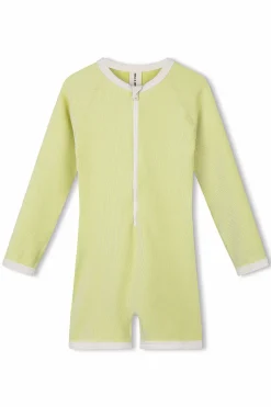 Zulu & Zephyr Mini Stripe Rib Surf Suit - Citrus Best Sale