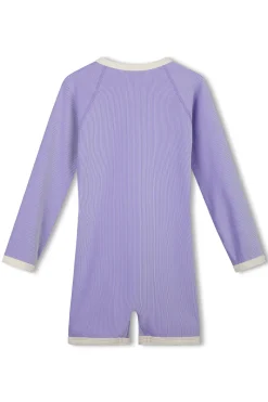 Zulu & Zephyr Mini Stripe Rib Surf Suit - Grape New