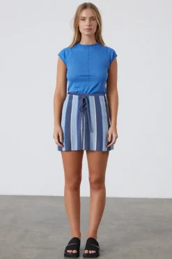 Zulu & Zephyr Ocean Blue Cotton Blend Knit Top Best Sale