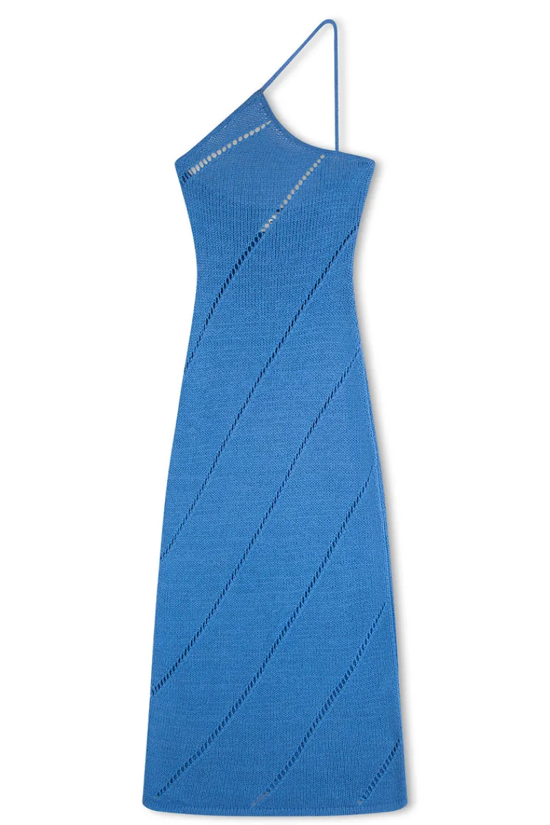 Zulu & Zephyr Ocean Blue Lattice Knit Dress Sale