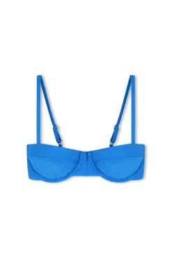 Zulu & Zephyr Ocean Blue Textured Balconette Bra Cup Outlet