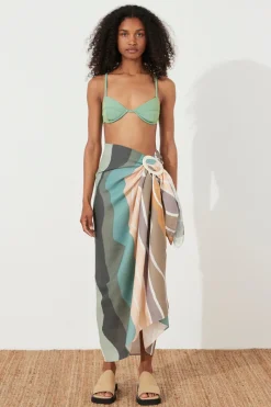 Zulu & Zephyr Oceanscape Organic Cotton Pareo New