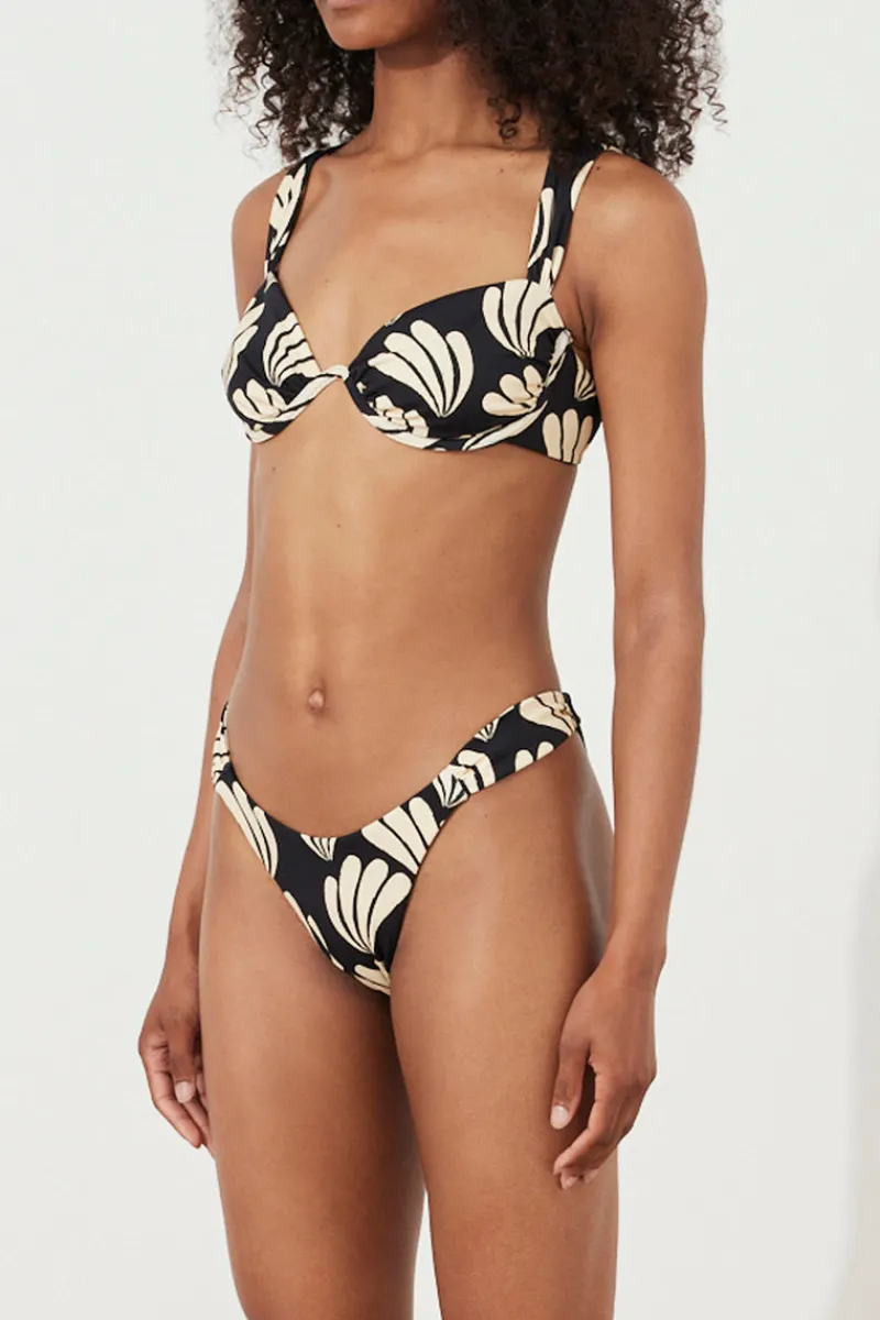 Zulu & Zephyr Palm Rouched Side Curve Brief Best Sale