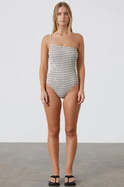 Zulu & Zephyr Pecan Asymmetric One Piece Sale