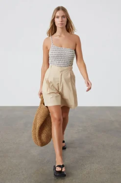 Zulu & Zephyr Pecan Asymmetric One Piece Sale