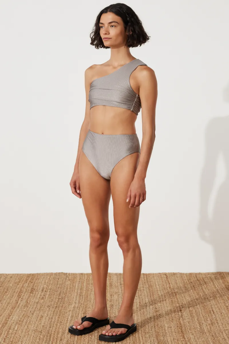 Zulu & Zephyr Pewter Rib Waisted Full Brief Flash Sale