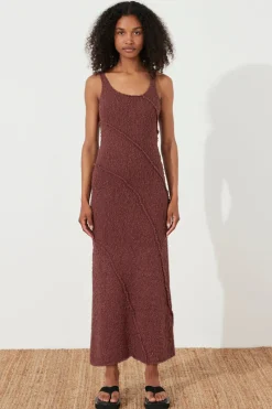 Zulu & Zephyr Plum Boucle Knit Dress Shop