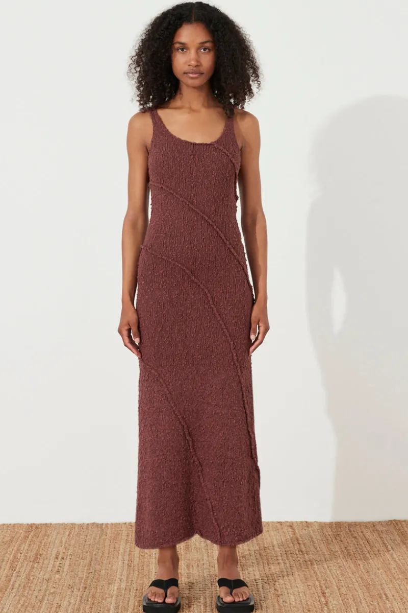 Zulu & Zephyr Plum Boucle Knit Dress Shop