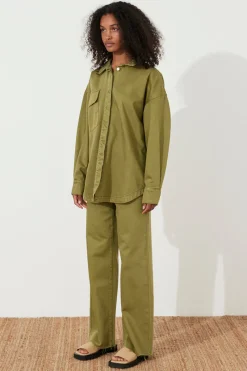 Zulu & Zephyr Recycled Cotton Jacket - Khaki Best Sale