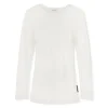 Zulu & Zephyr Rib Hemp Jersey Long Sleeve Top - White Best Sale