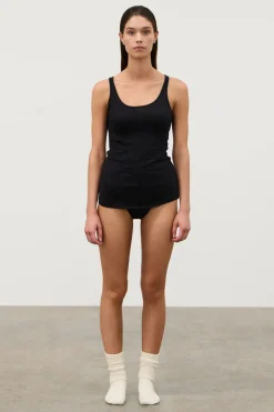 Zulu & Zephyr Rib Hemp Jersey Tank - Black Best