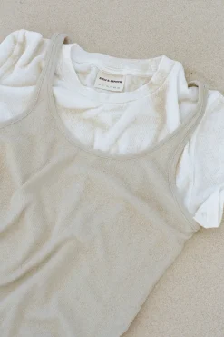 Zulu & Zephyr Rib Hemp Jersey Tank - Husk Sale