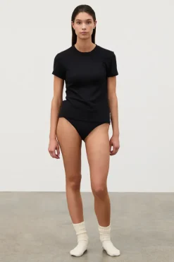 Zulu & Zephyr Rib Hemp Jersey T-Shirt - Black Store