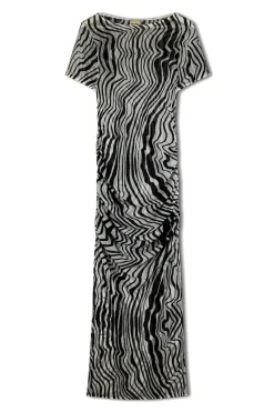 Zulu & Zephyr Ripple Stripe Cotton Blend Knit Dress Sale