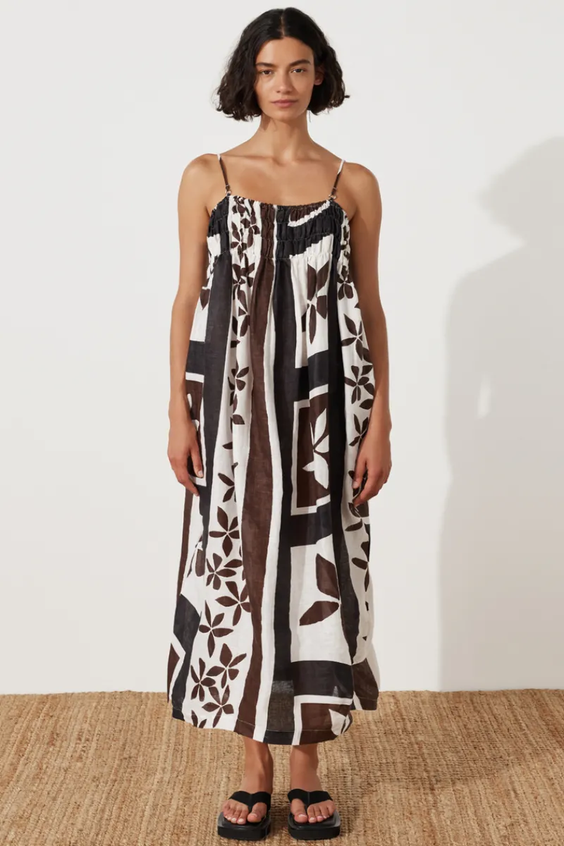 Zulu & Zephyr Sarong Flower Linen Dress Shop