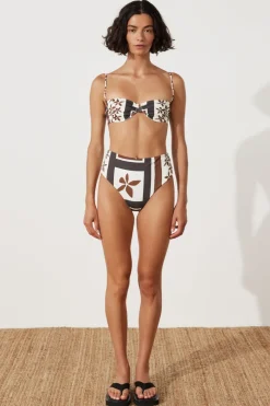 Zulu & Zephyr Sarong Flower Waisted Full Brief Sale