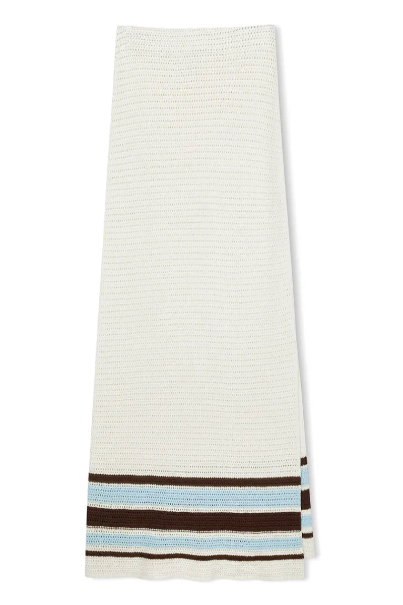Zulu & Zephyr Sea Stripe Cotton Crochet Skirt Shop