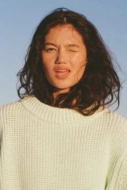 Zulu & Zephyr Seaglass Cocoon Knit Jumper Cheap