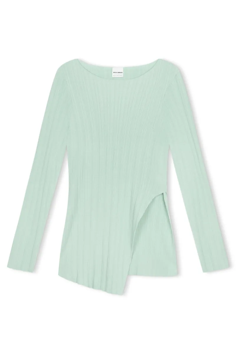Zulu & Zephyr Seaglass Rib Knit Top Cheap