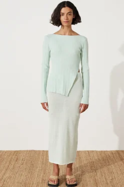 Zulu & Zephyr Seaglass Rib Knit Top Cheap