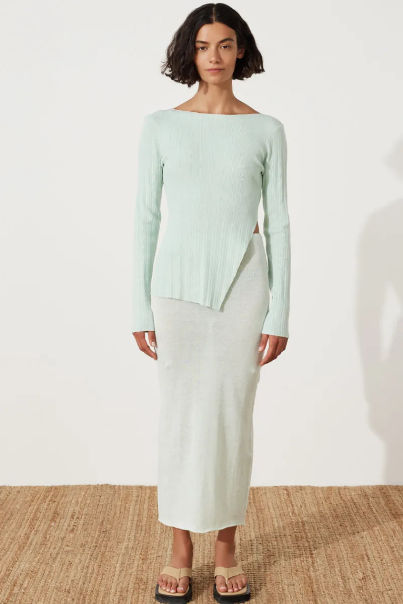 Zulu & Zephyr Seaglass Rib Knit Top Cheap