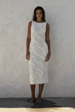 Zulu & Zephyr Shea Organic Cotton Swirl Knit Dress Store