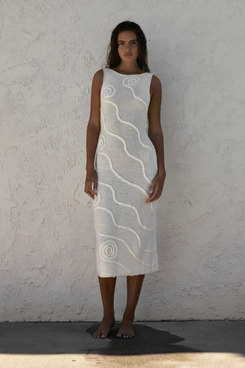 Zulu & Zephyr Shea Organic Cotton Swirl Knit Dress Store