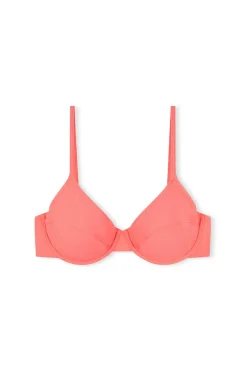 Zulu & Zephyr Signature Balconette Bra Cup Top - Coral Sale
