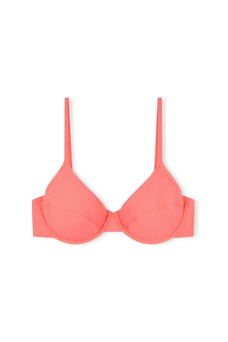 Zulu & Zephyr Signature Balconette Bra Cup Top - Coral Sale
